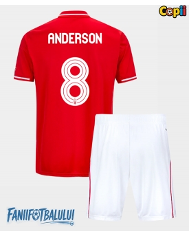 Nottingham Forest Elliot Anderson #8 Echipament de Fotbal Replică 2025-26 Copii Acasa (+ Șorturi)